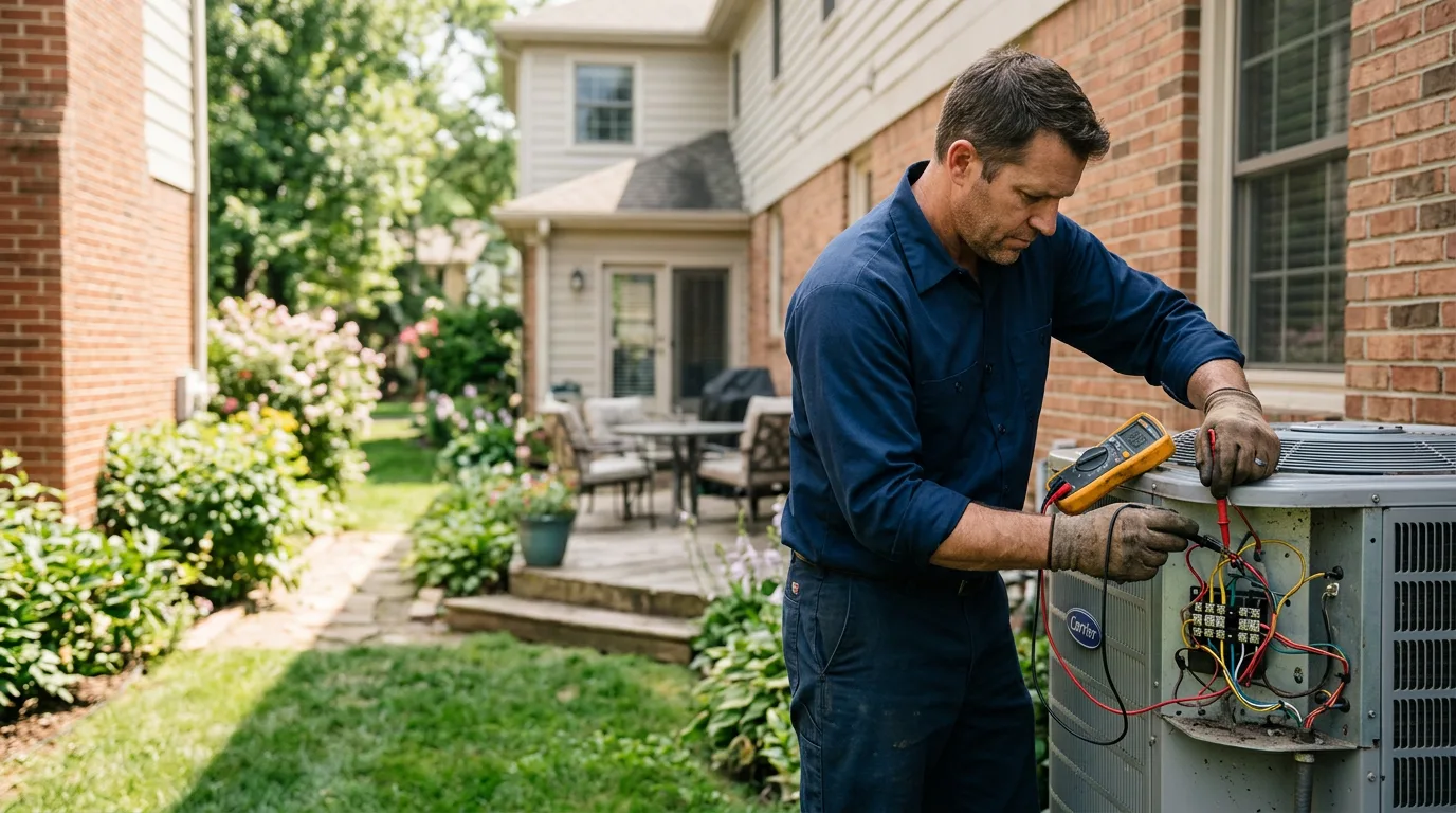 HVAC technician working near Branchport, NY